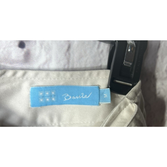 Barrie Pleated Mini Tennis Skirt Preppy Ivy League School Girl Beige Size M - Picture 6 of 6